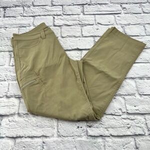 Eddie Bauer First Ascent Guide Pants Women's 2 Tan Beige Cargo Hiking Casual